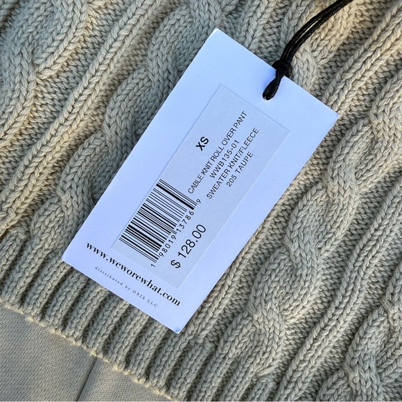 NWT We wore what cable Knit rollover pants - Picture 8 of 8